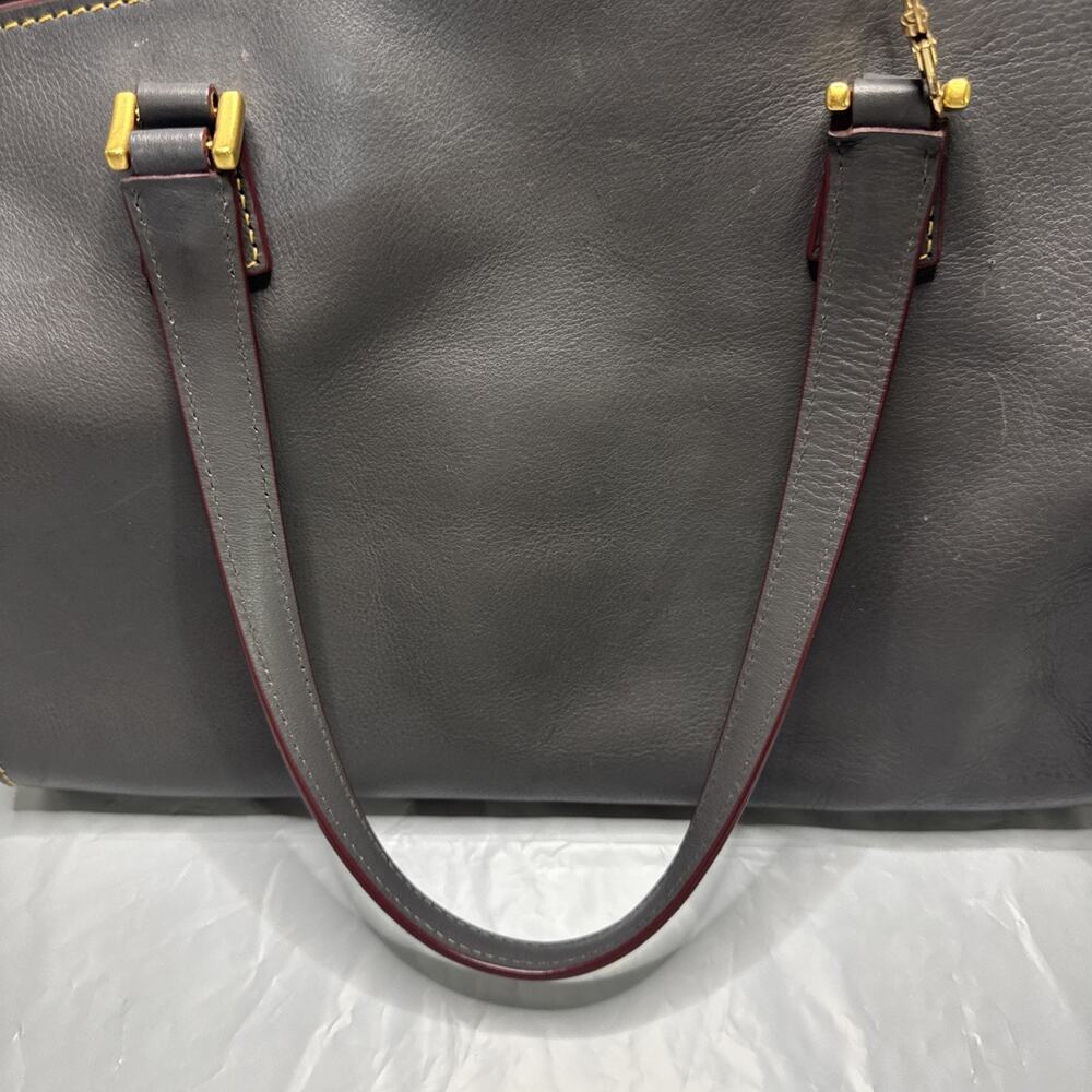 Dooney & Bourke Florentine Leather Shoulder Bag Gray Blue - Picture 12 of 16